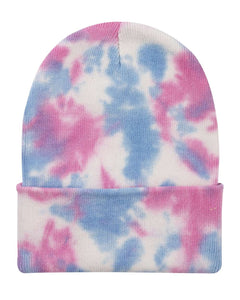 Tie-dye 12' Cuffed Beanie Hat