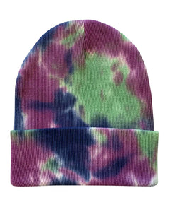 Tie-dye 12' Cuffed Beanie Hat