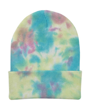 Tie-dye 12' Cuffed Beanie Hat