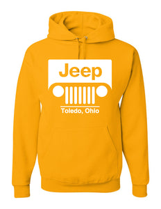 White Jeep Toledo Logo Hooded Sweatshirt