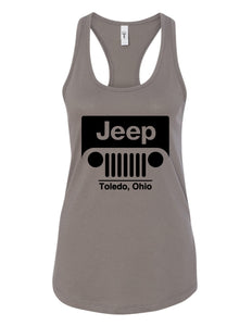 Black Jeep Toledo Logo Women's Racerback Tank