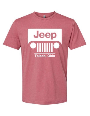 White Jeep Toledo Logo Unisex Short Sleeve Tee