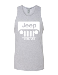 White Jeep Toledo Logo Men's Tank