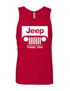 White Jeep Toledo Logo Men's Tank