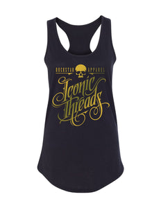 Iconic Threads Classic Logo Black Racerback Tank